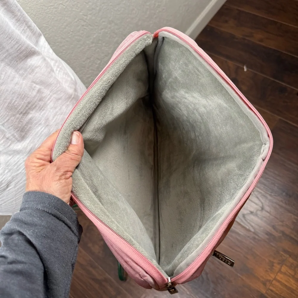 Voova Large‎ Pink Laptop Bag Fleece Lined Sturdy